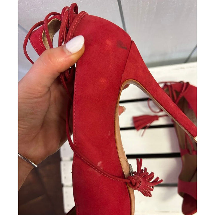 Schutz Yassu Tie Up Open Toed Heels - Size 8.5