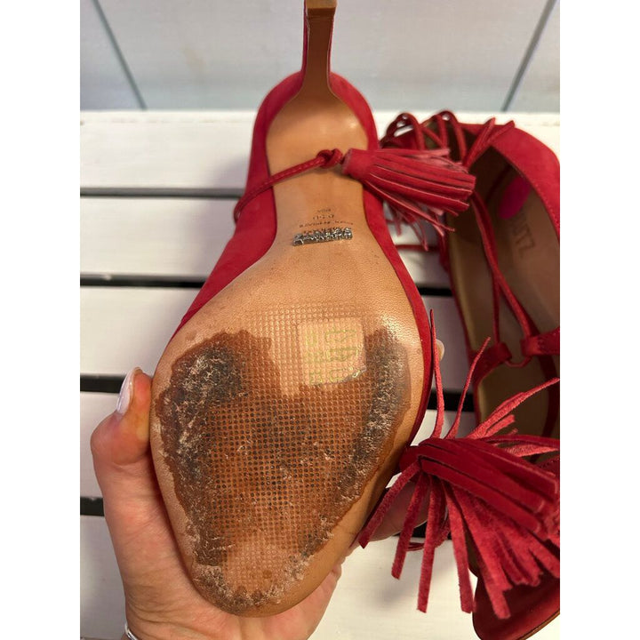 Schutz Yassu Tie Up Open Toed Heels - Size 8.5