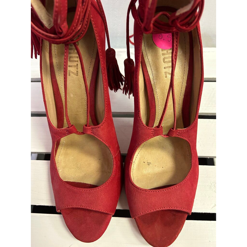 Schutz Yassu Tie Up Open Toed Heels - Size 8.5