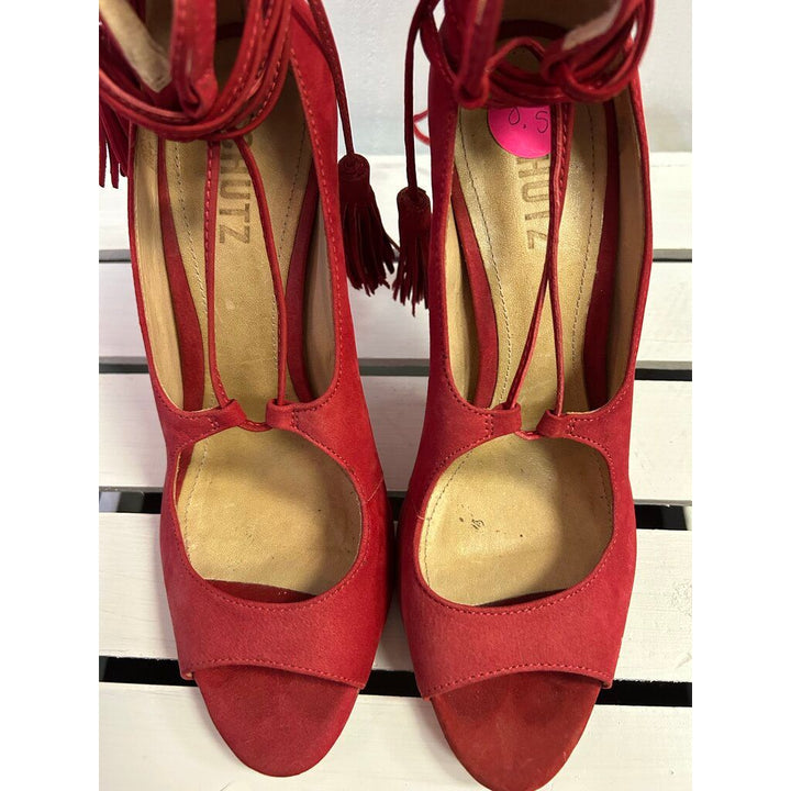 Schutz Yassu Tie Up Open Toed Heels - Size 8.5