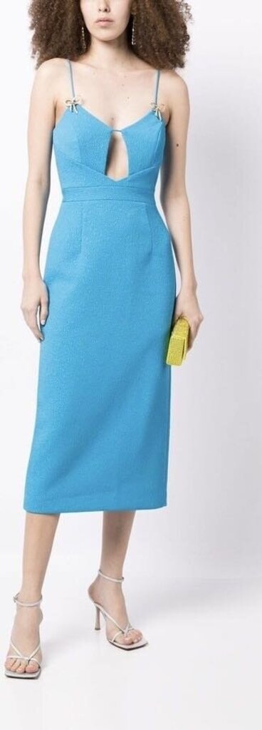Rebecca Vallance NWT Hermosa Bow-Detail Midi Dress - Size 10