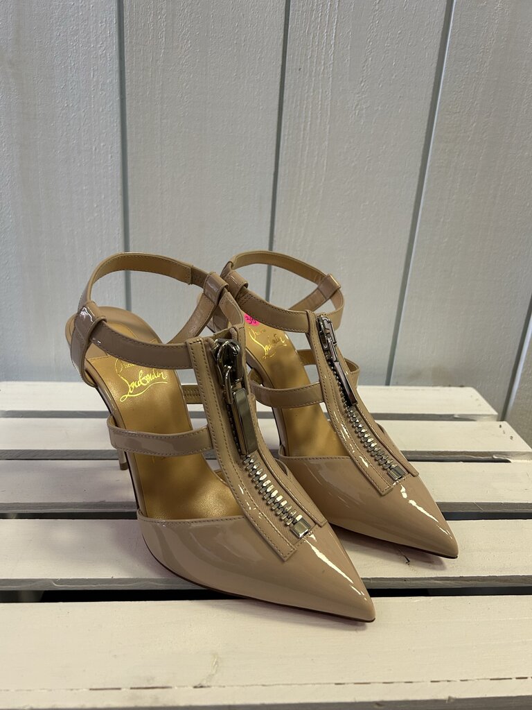 Christian Louboutin Epic Zip Heels - Size 38