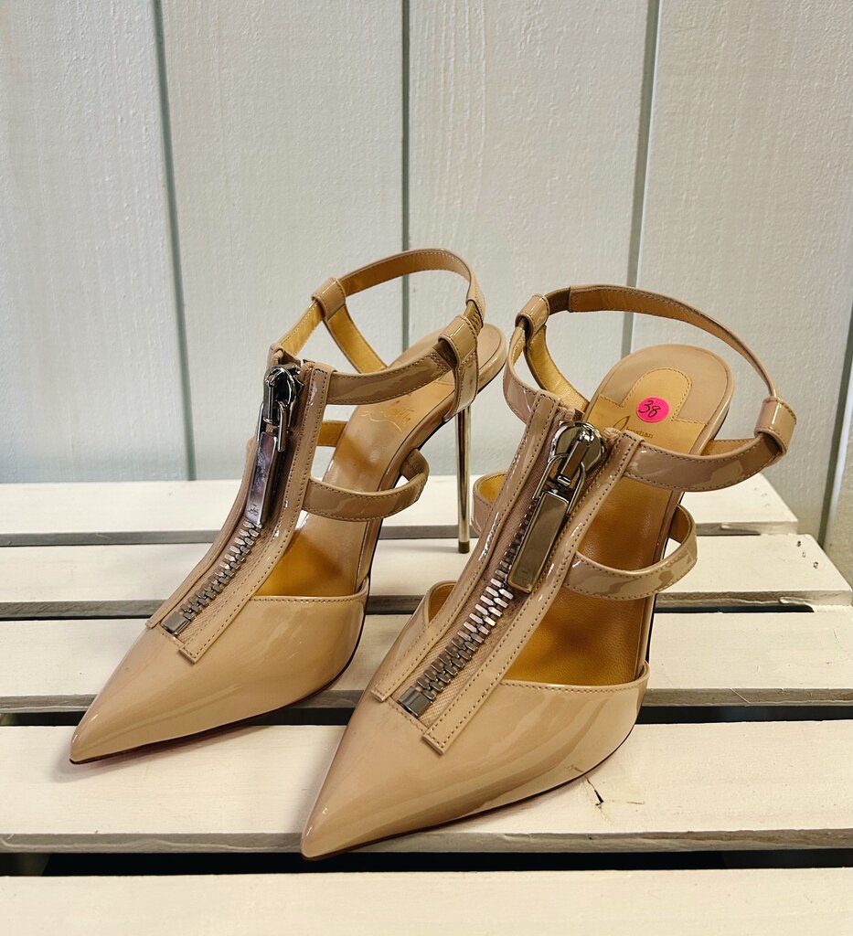 Christian Louboutin Epic Zip Heels - Size 38