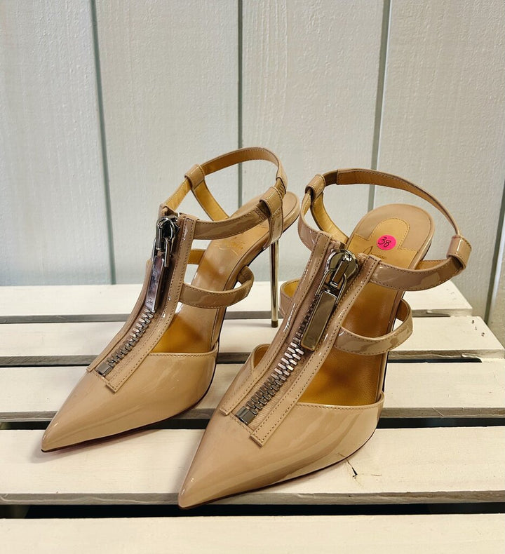 Christian Louboutin Epic Zip Heels - Size 38