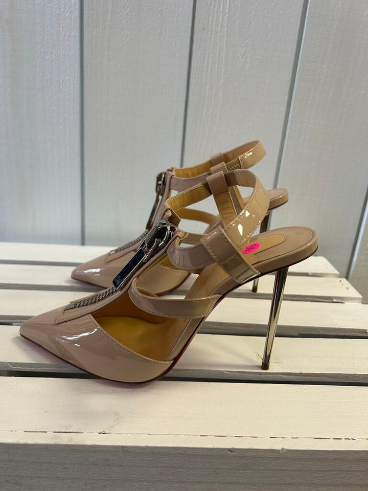 Christian Louboutin Epic Zip Heels - Size 38