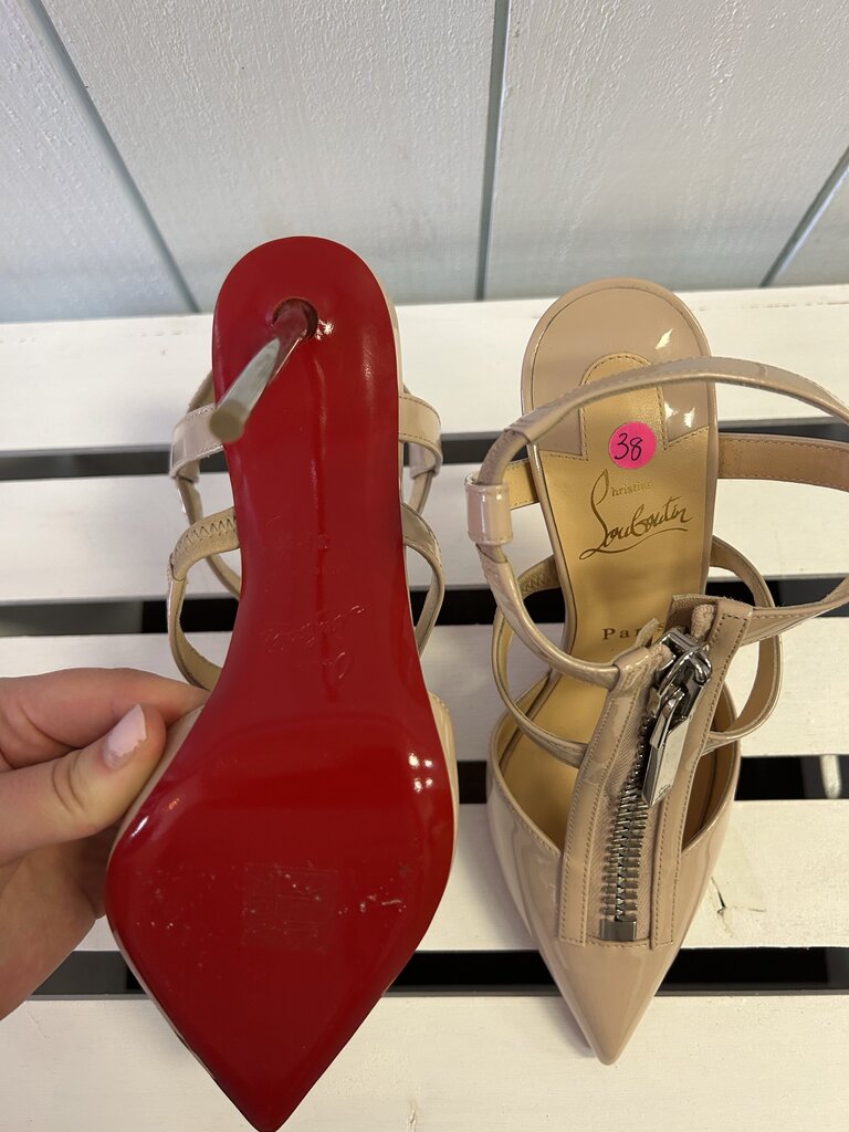 Christian Louboutin Epic Zip Heels - Size 38