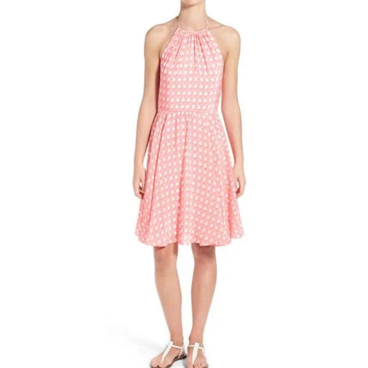 Vineyard Vines Silk Halter Neck Mini Dress - Size 14