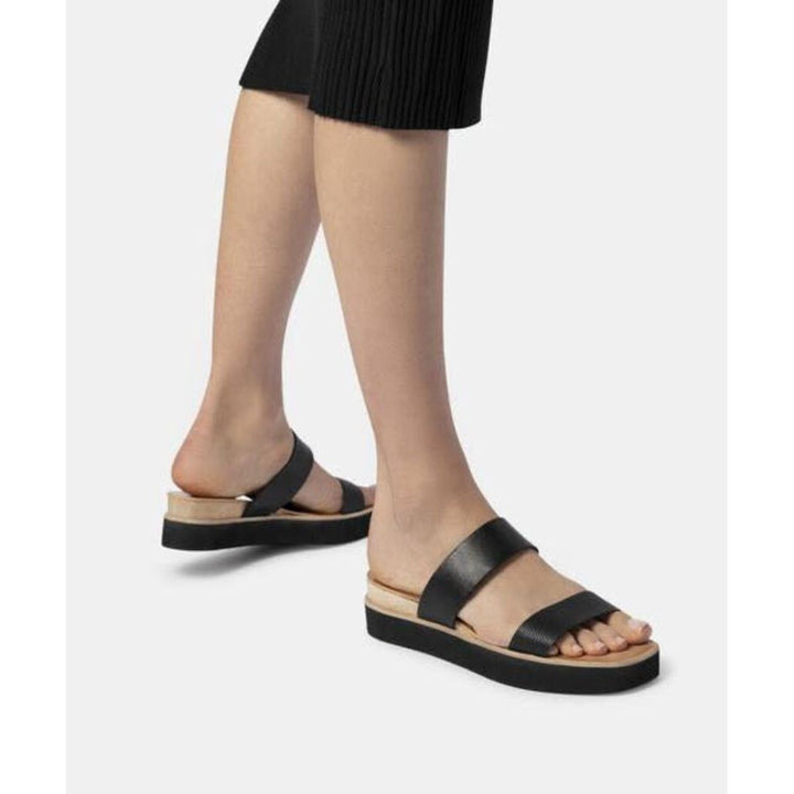 Dolce Vita Parni Two Strap Embossed Leather Sandals - Size 9
