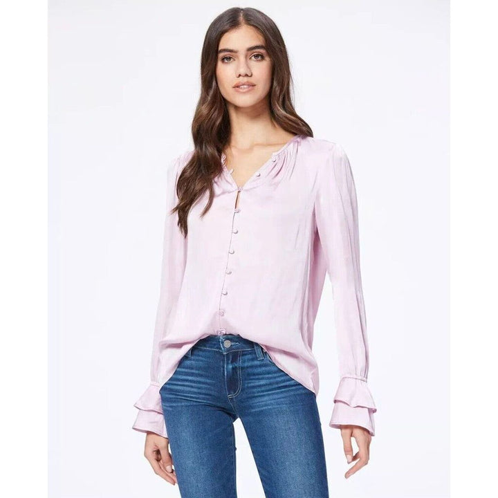 Paige Vienne Blouse in Rose Pink - Size Medium