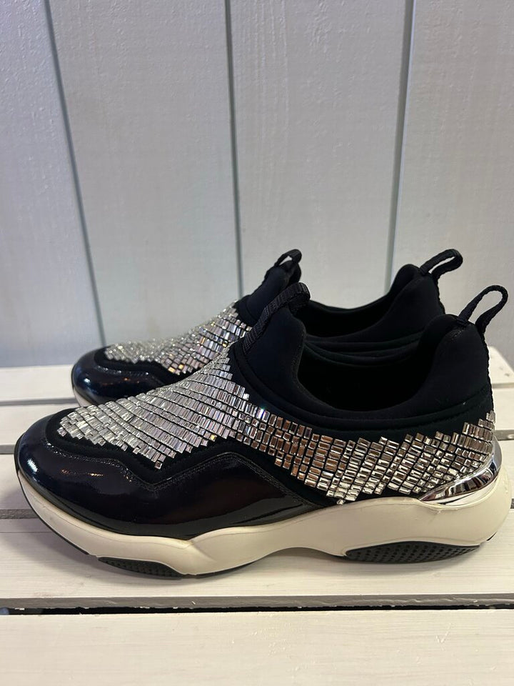 Salvatore Ferragamo Bijou Kirakira Crystal Sneakers - Size 36