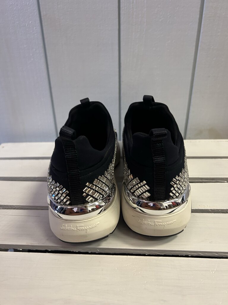 Salvatore Ferragamo Bijou Kirakira Crystal Sneakers - Size 36