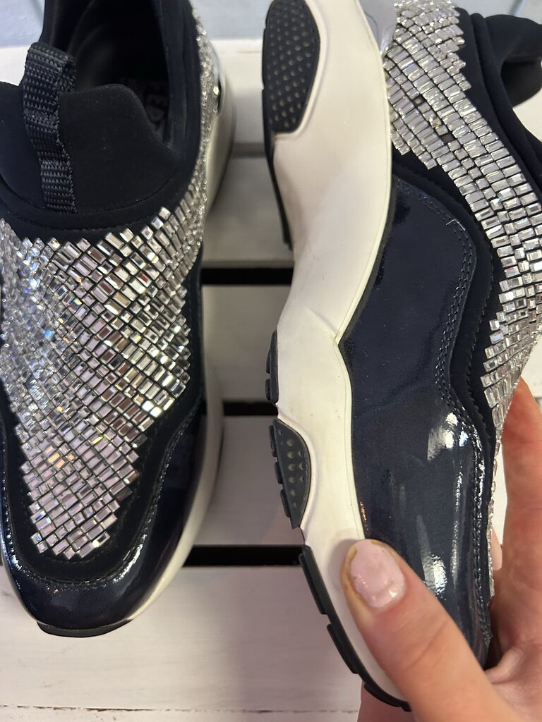 Salvatore Ferragamo Bijou Kirakira Crystal Sneakers - Size 36