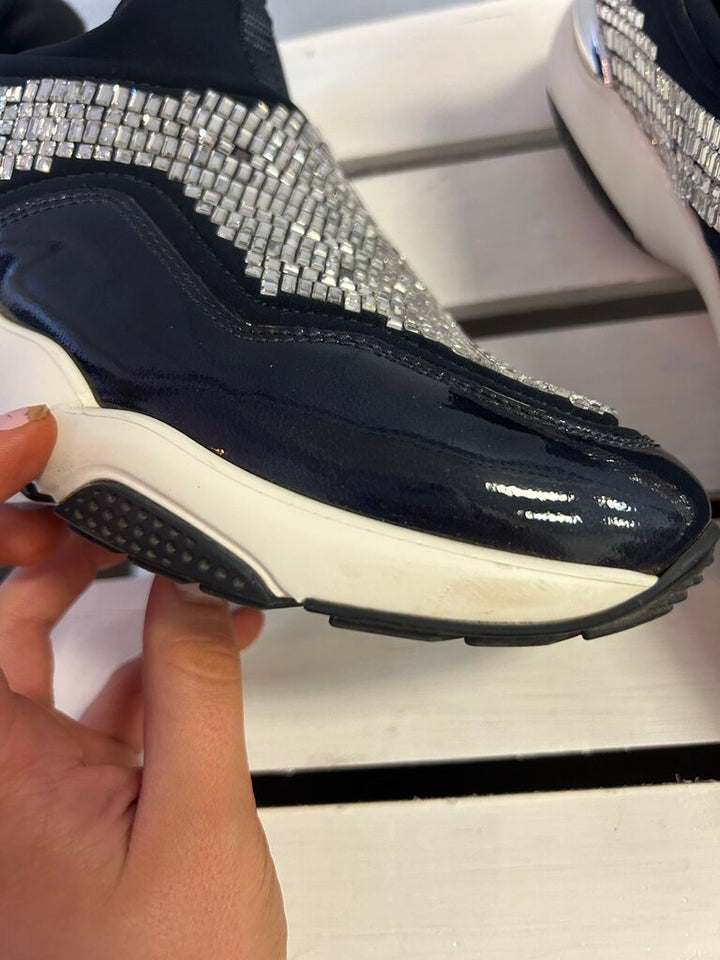 Salvatore Ferragamo Bijou Kirakira Crystal Sneakers - Size 36