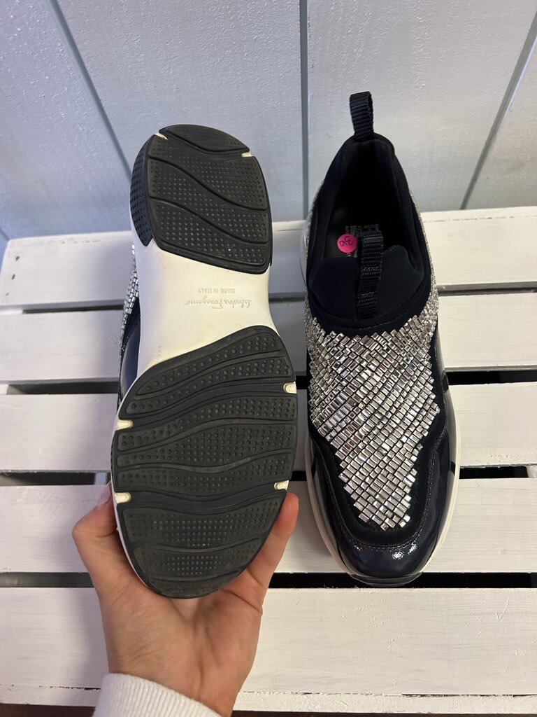Salvatore Ferragamo Bijou Kirakira Crystal Sneakers - Size 36