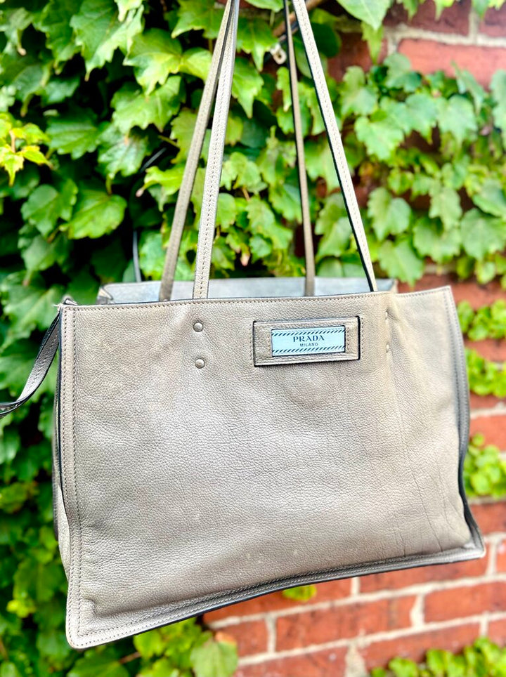 Prada Glace Calf Etiquette Tote