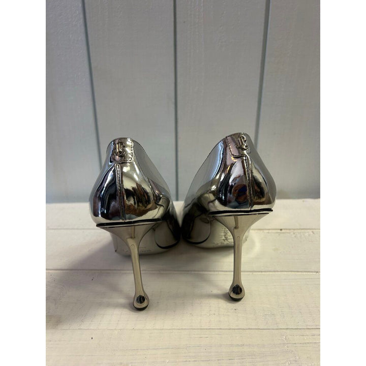 Jimmy Choo Ixia 95MM Metallic Leather Pumps - Size 38 (Retails for $995)