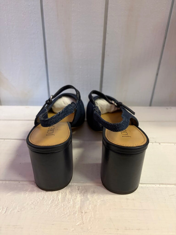 J. Crew Denim Mary Jane Slingback Heel - Size 9.5