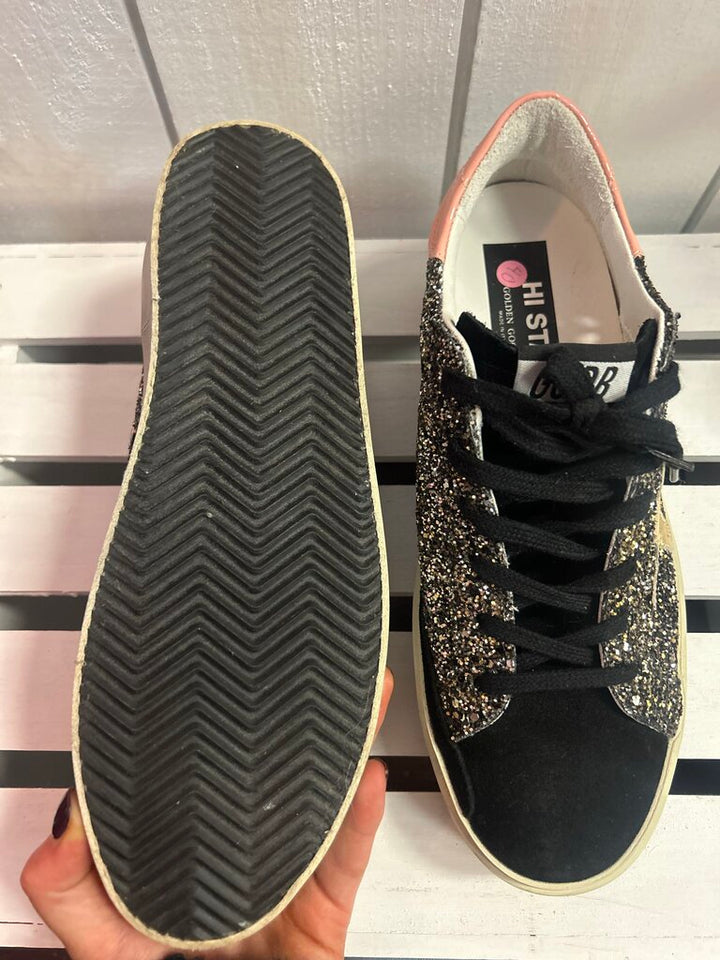 Golden Goose Hi Star Sparkle Sneakers - Size 40(Retails $695)