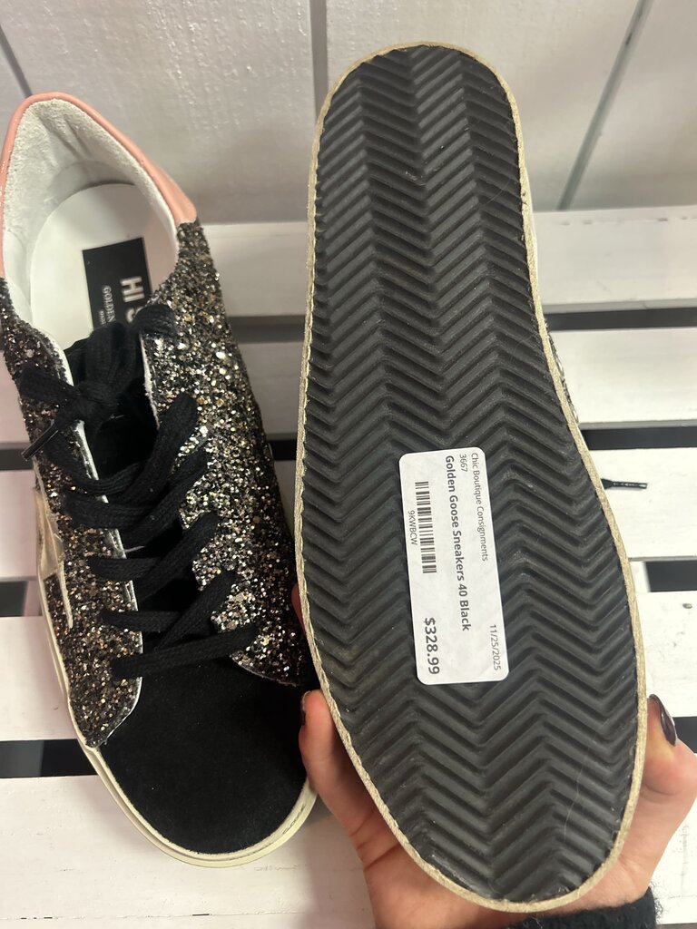 Golden Goose Hi Star Sparkle Sneakers - Size 40(Retails $695)