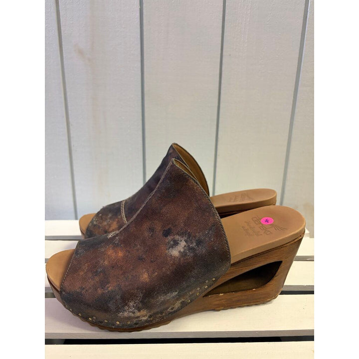Dansko Sage Metallic Wooden Wedge Sandal - Size 41