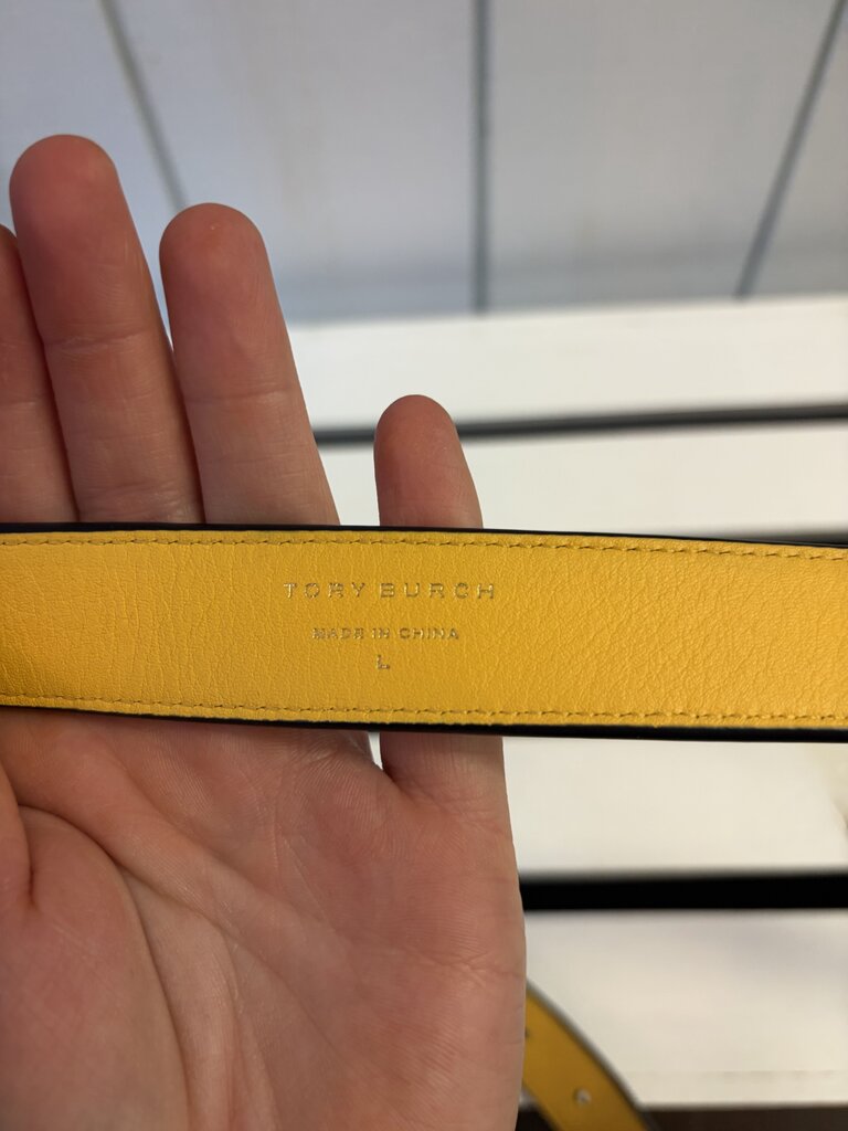 Tory Burch 1" Miller Monogram Reversible Belt - Size Large(Retails for $200)