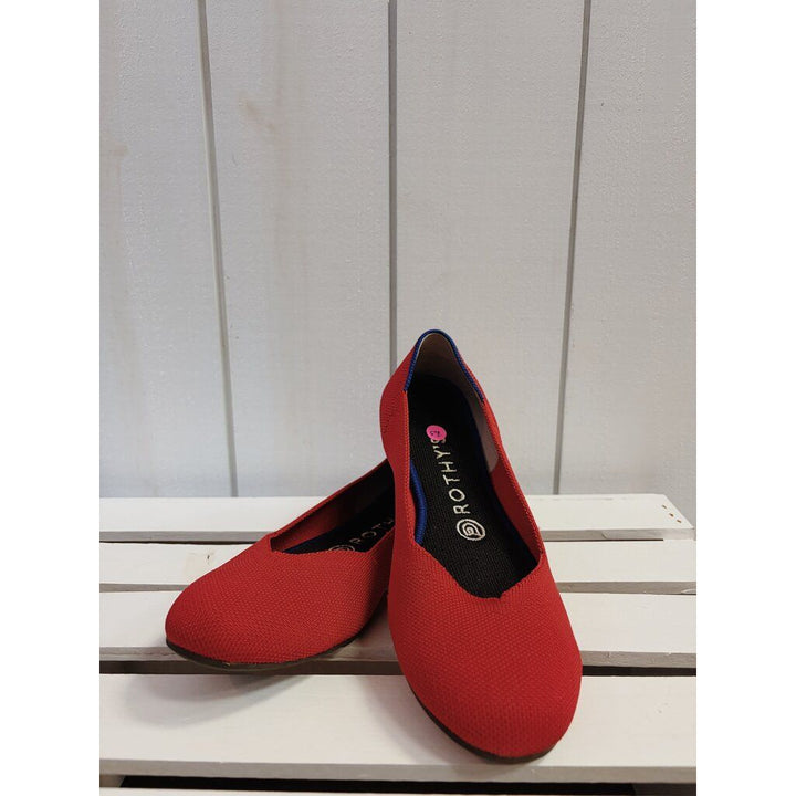 Rothy's The Flat in Bright Red - Size 7.5(Retails for $99)
