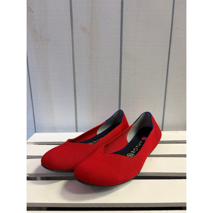 Rothy's The Flat in Bright Red - Size 7.5(Retails for $99)