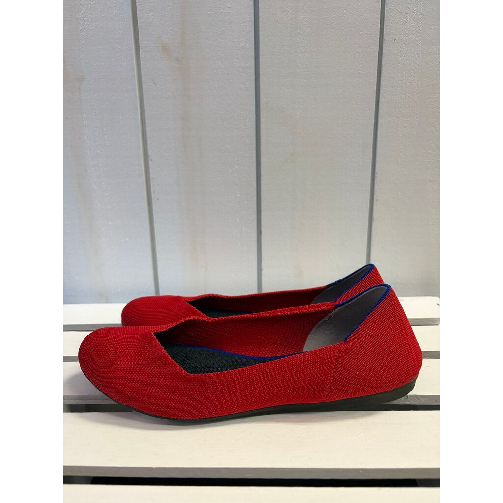 Rothy's The Flat in Bright Red - Size 7.5(Retails for $99)