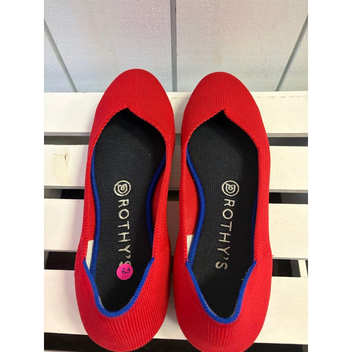 Rothy's The Flat in Bright Red - Size 7.5(Retails for $99)