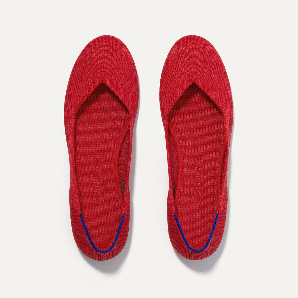 Rothy's The Flat in Bright Red - Size 7.5(Retails for $99)