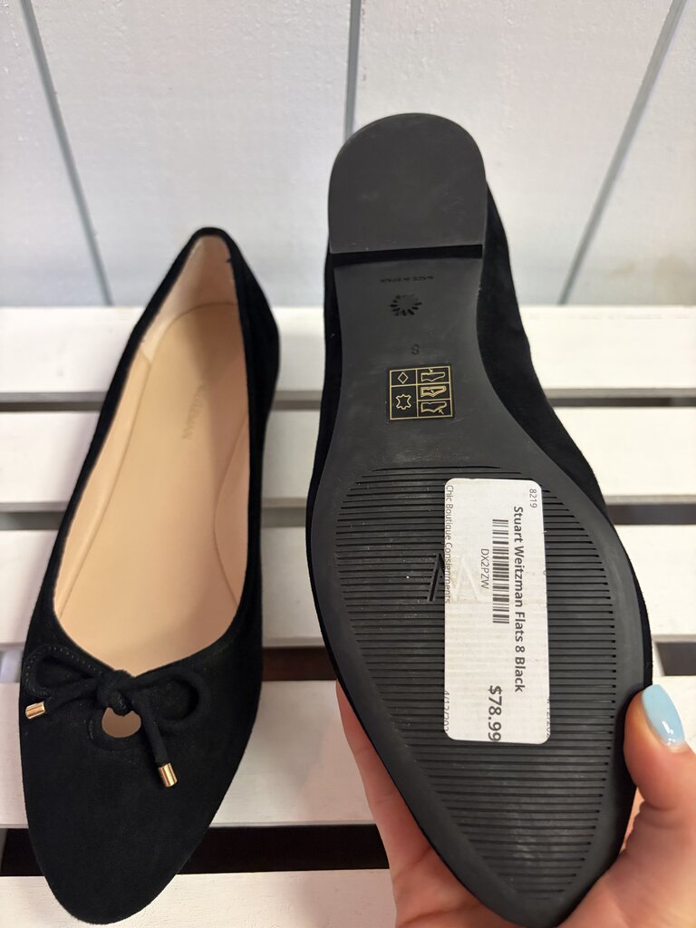 Stuart Weitzman Gabby Suede Ballet Flat - Size 8
