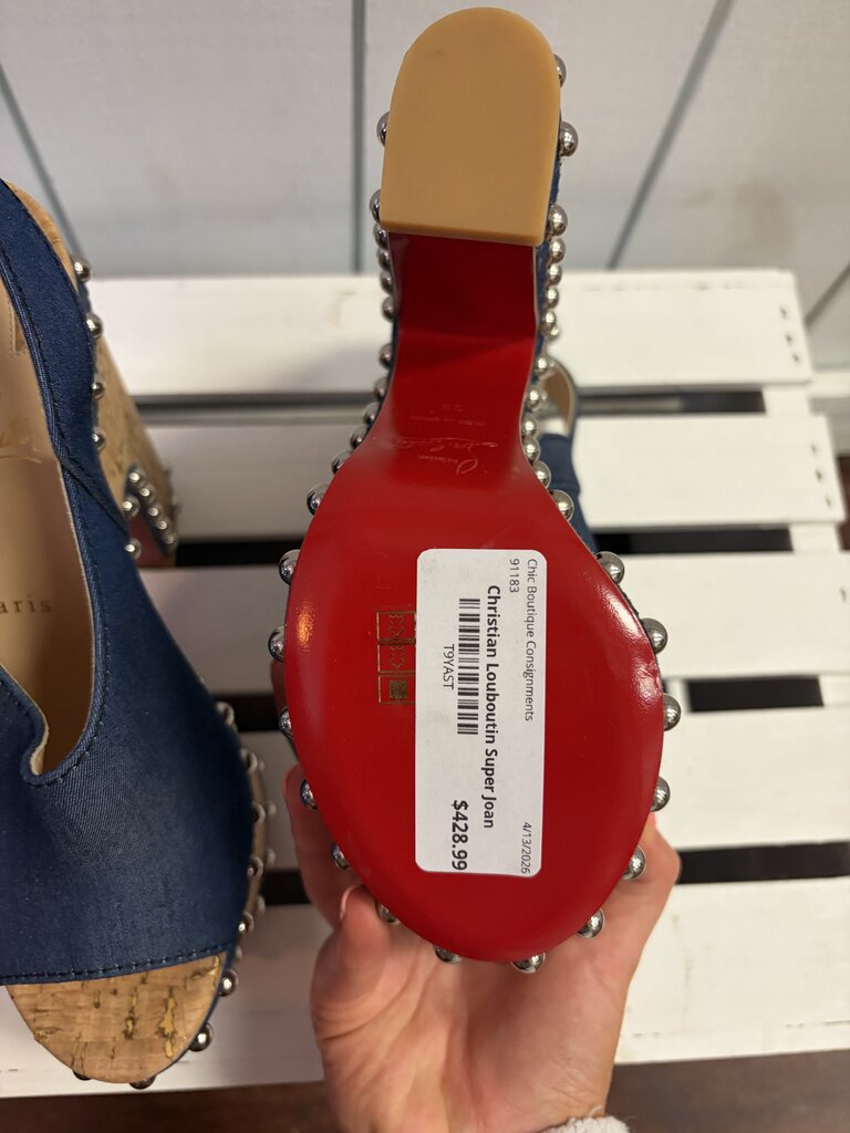 Christian Louboutin Super Joan Platform Sandals - Size 38(Retails $1095)