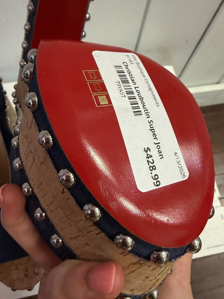 Christian Louboutin Super Joan Platform Sandals - Size 38(Retails $1095)