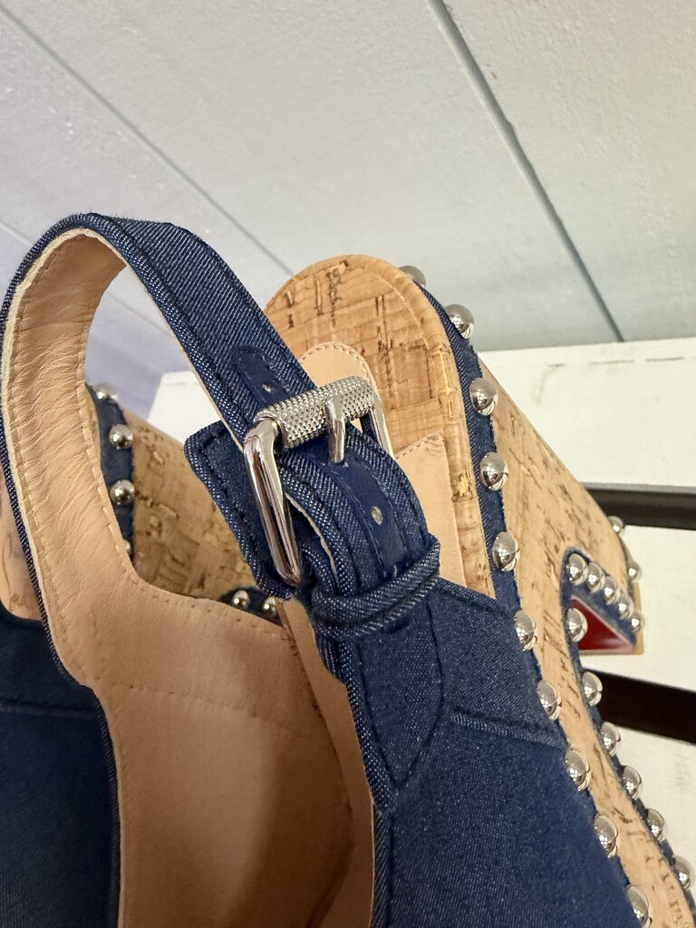 Christian Louboutin Super Joan Platform Sandals - Size 38(Retails $1095)