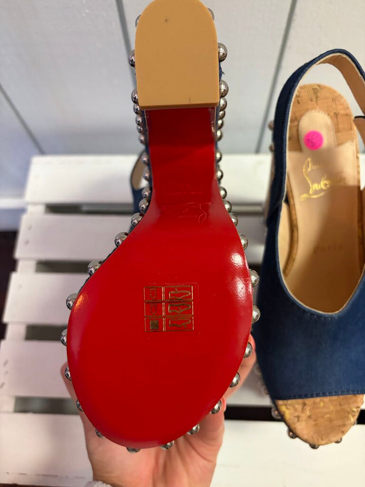 Christian Louboutin Super Joan Platform Sandals - Size 38(Retails $1095)