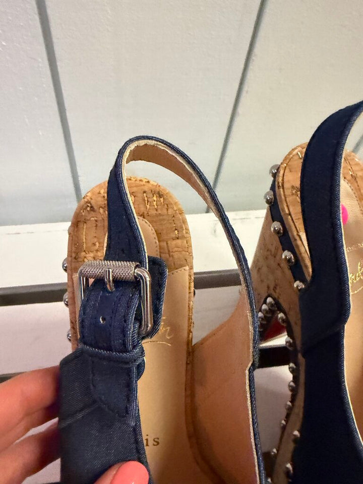 Christian Louboutin Super Joan Platform Sandals - Size 38(Retails $1095)