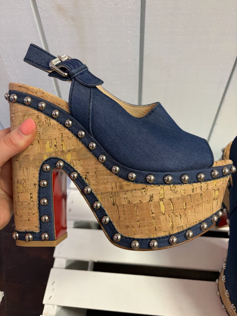 Christian Louboutin Super Joan Platform Sandals - Size 38(Retails $1095)