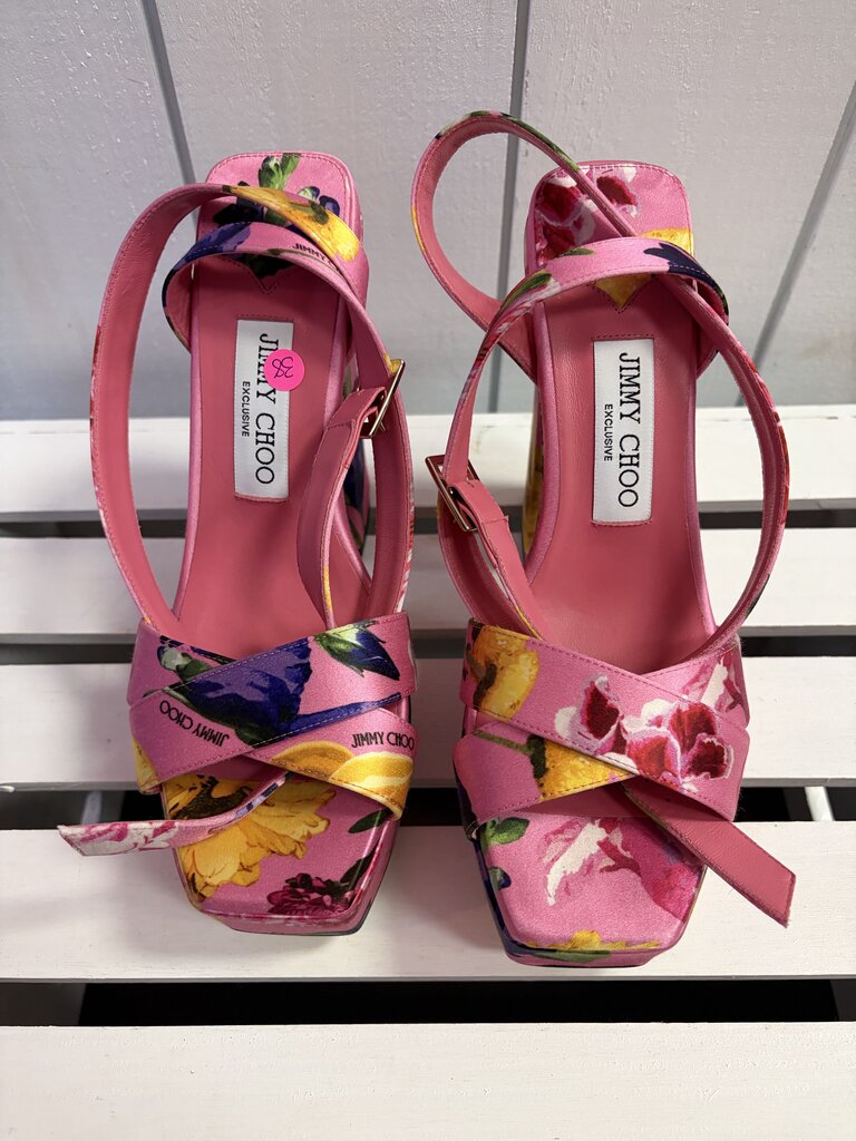 Jimmy Choo Gian 140 Satin Pumps - Size 38