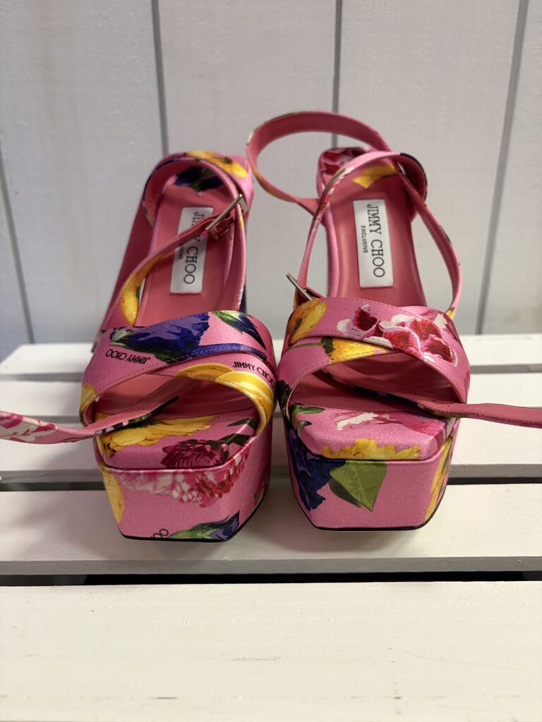 Jimmy Choo Gian 140 Satin Pumps - Size 38