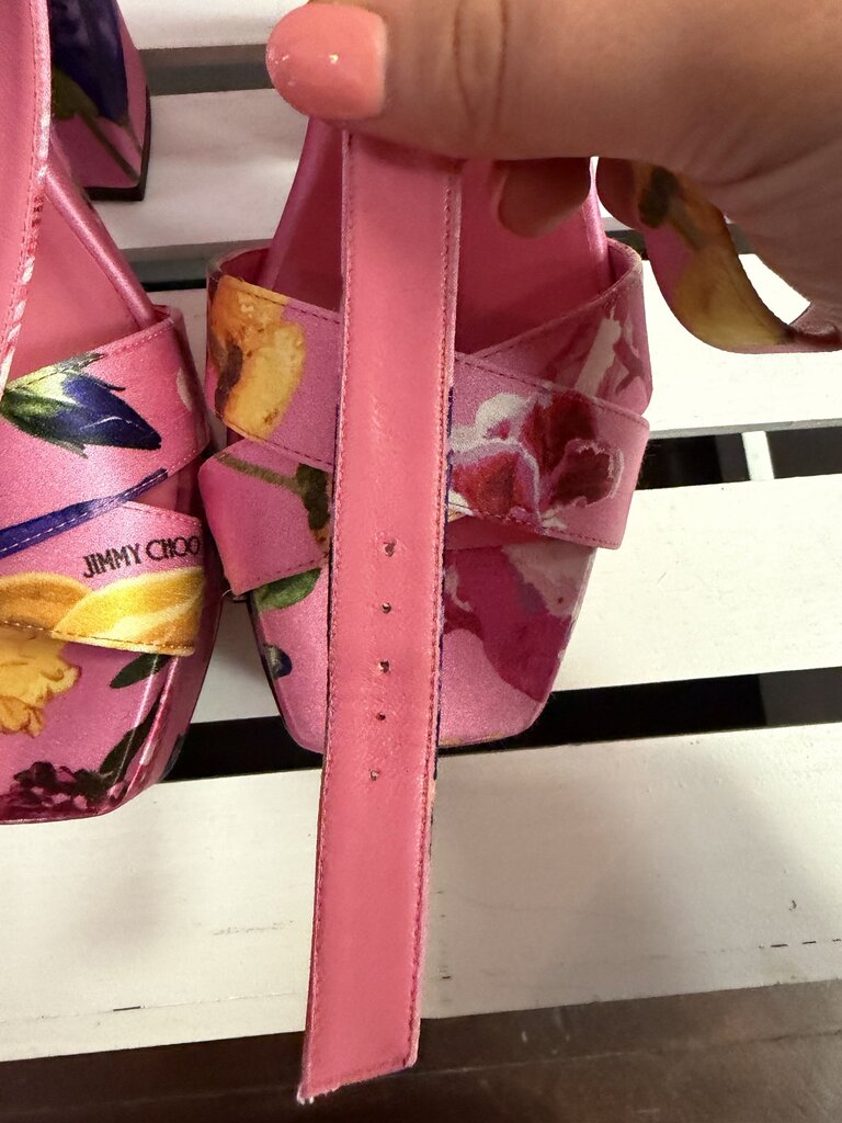 Jimmy Choo Gian 140 Satin Pumps - Size 38