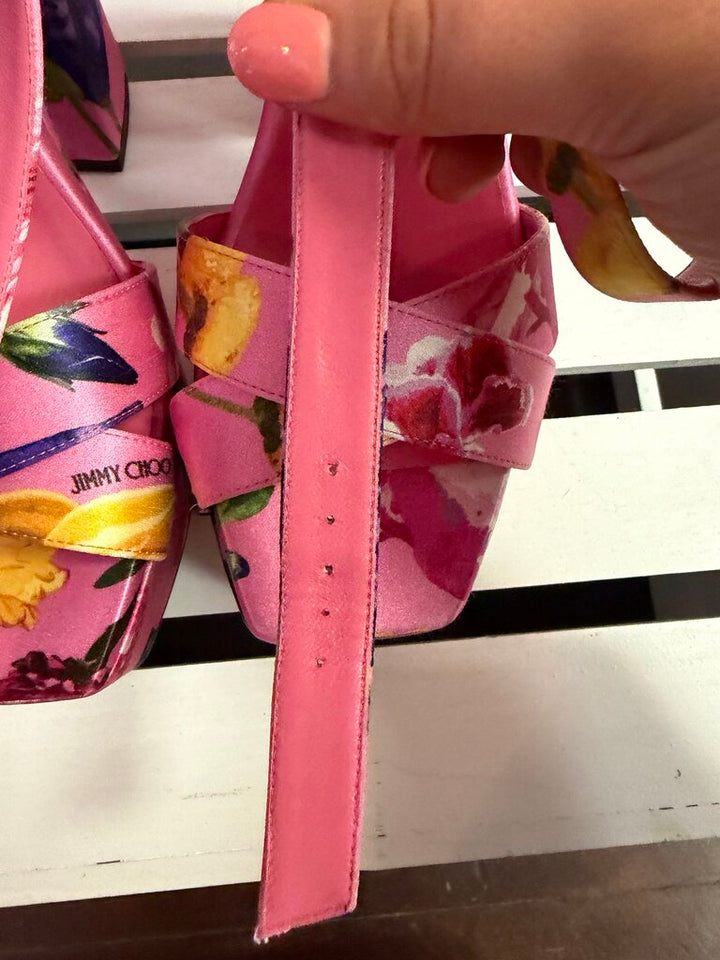 Jimmy Choo Gian 140 Satin Pumps - Size 38