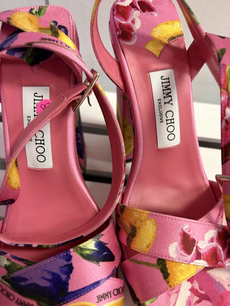 Jimmy Choo Gian 140 Satin Pumps - Size 38