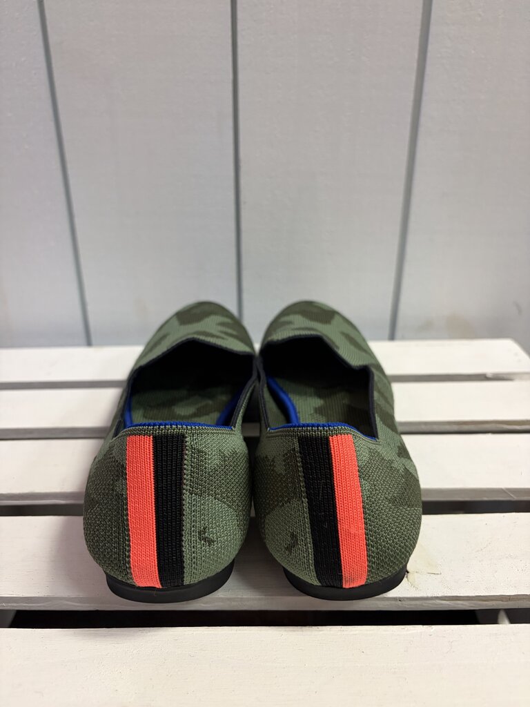 Rothy's The Loafer Slip-On Flats in Olive Camo Green - Size 8.5