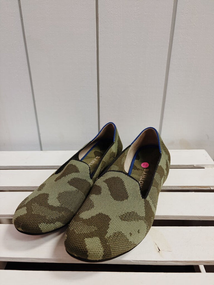 Rothy's The Loafer Slip-On Flats in Olive Camo Green - Size 8.5