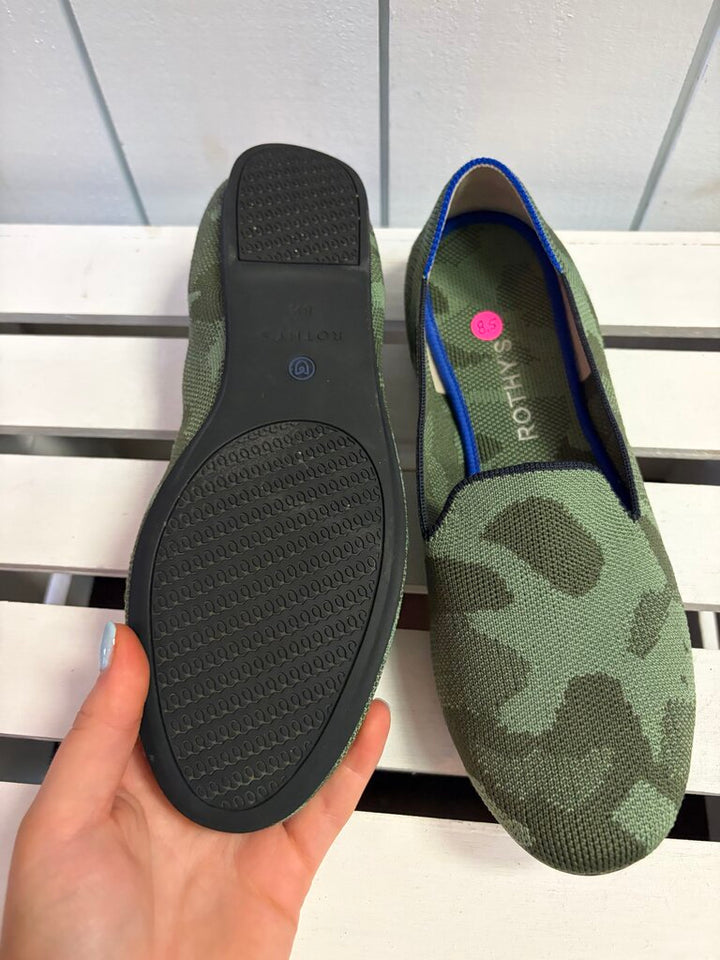 Rothy's The Loafer Slip-On Flats in Olive Camo Green - Size 8.5