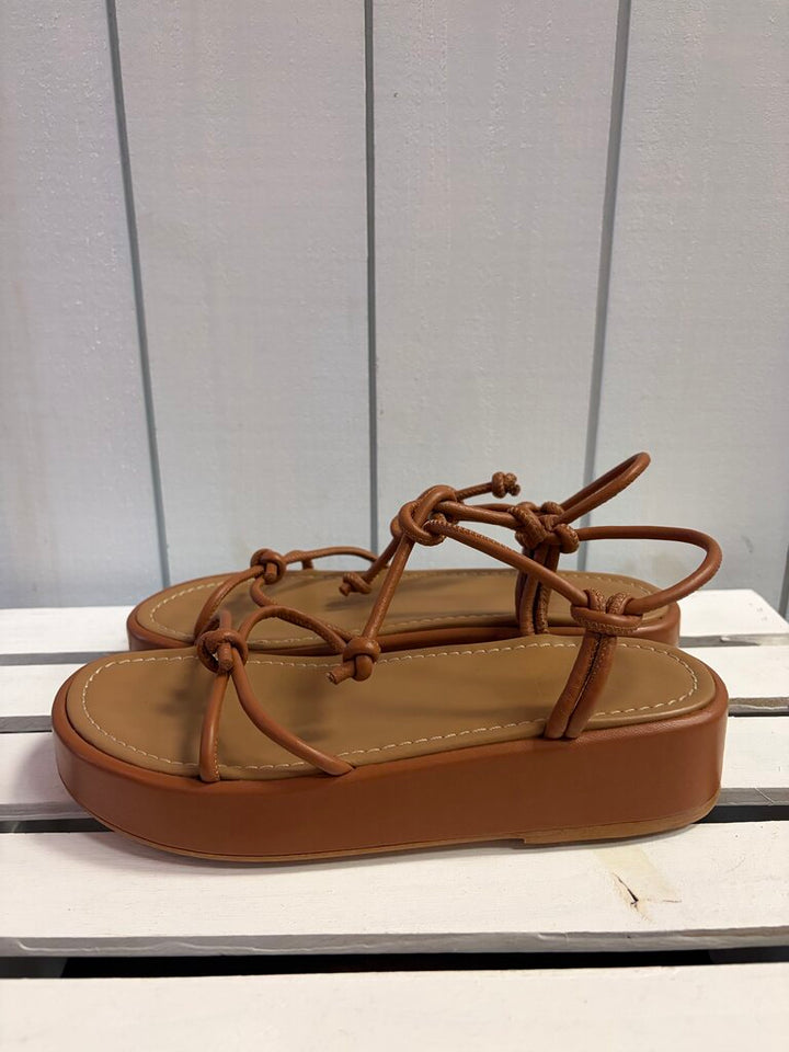 Flattered Platform Strappy Sandals - Size 39