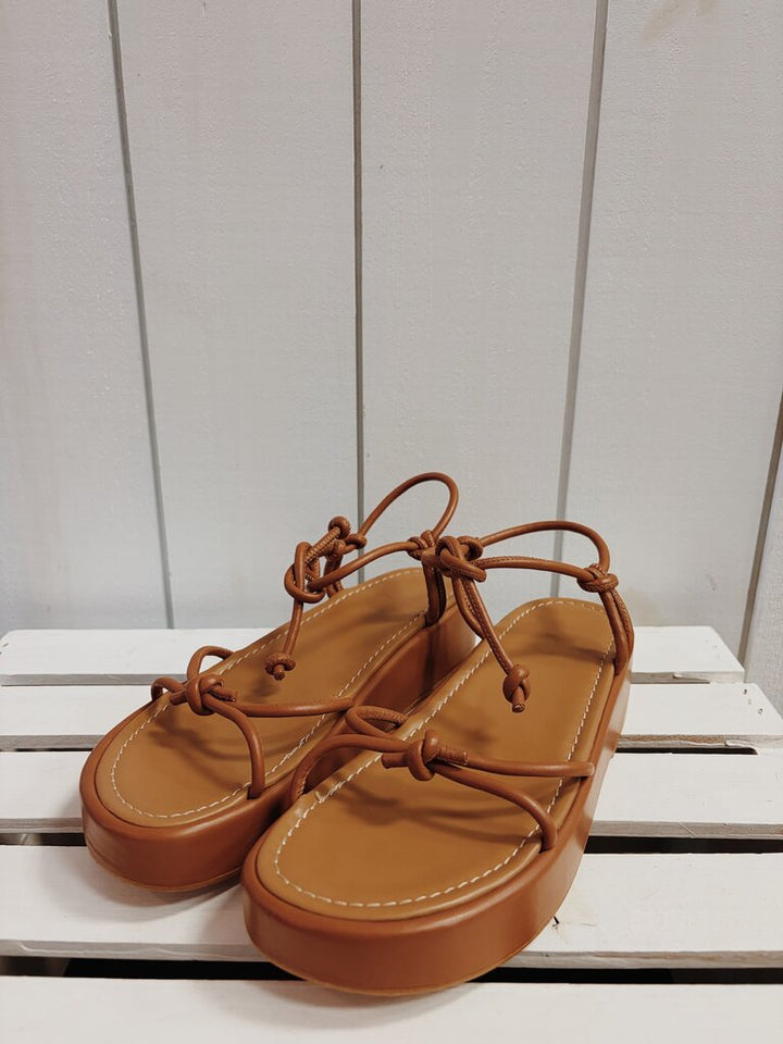 Flattered Platform Strappy Sandals - Size 39