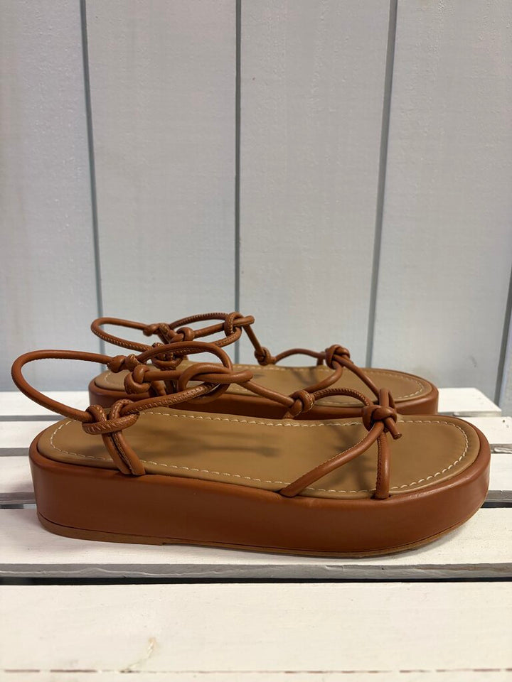 Flattered Platform Strappy Sandals - Size 39
