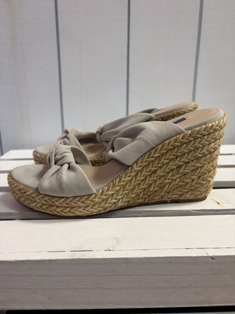 Stuart Weitzman Sarina Suede Espadrille Wedge Sandals - Size 6