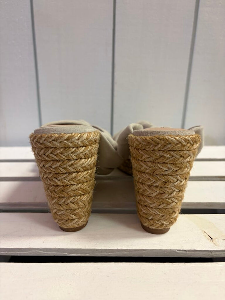 Stuart Weitzman Sarina Suede Espadrille Wedge Sandals - Size 6